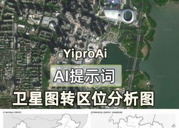 Ai提示词：卫星地图转区位分析图