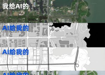 AI提示词：卫星地图秒转黑白图底关系、道路分析、绿地分析、用地性质