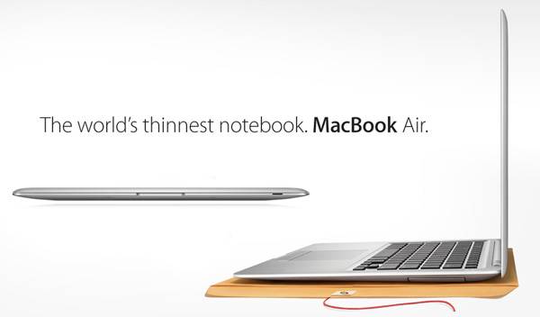 世界最薄的笔记本:MacBook Air