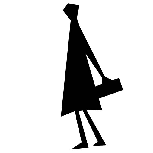 小黑人 女 拿包-1
