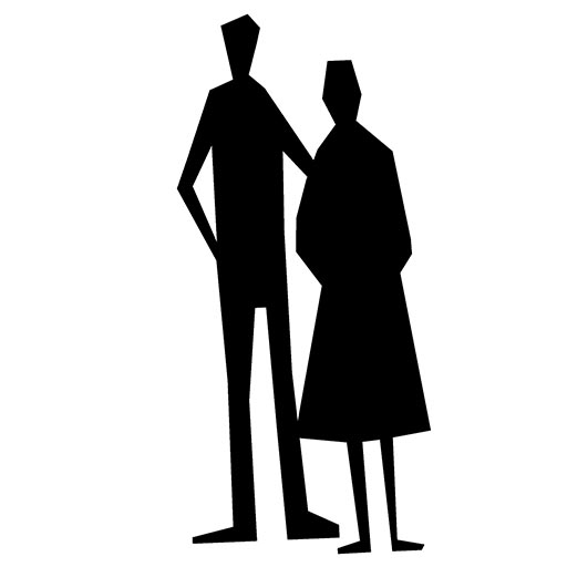 小黑人 夫妻二人 站立-1