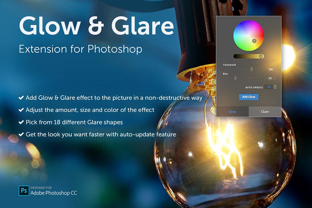 PS光效插件Glow&Glare win/mac安装包（英文）-1