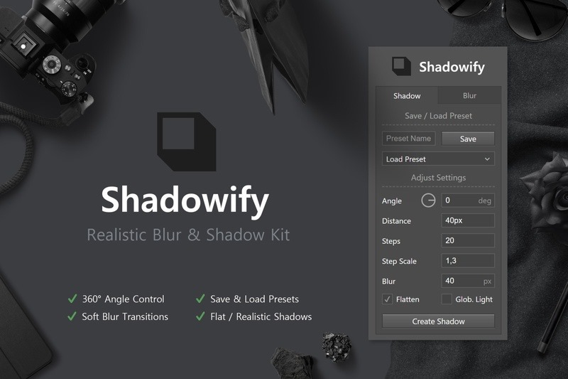 PS阴影插件Shadowify汉化版win/mac安装包-1