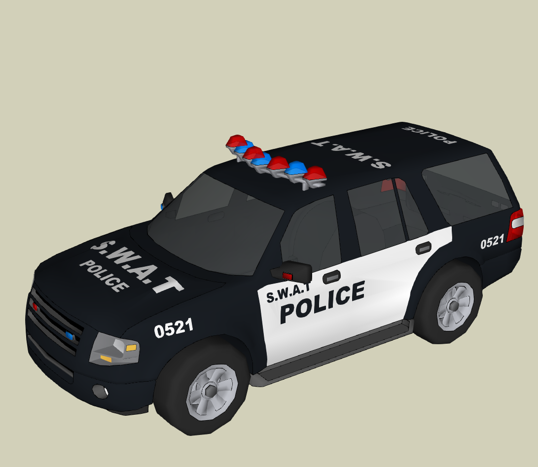 交通警车模型-1