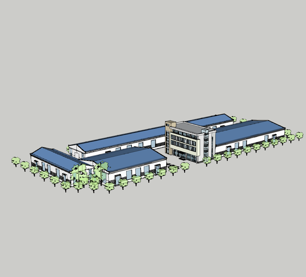 厂房办公楼模型-1