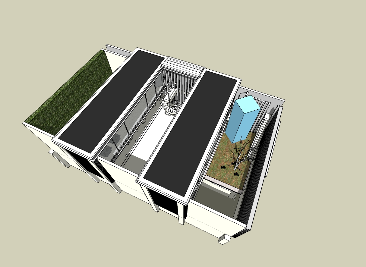 坂茂作品 2 of 5 house sketchup模型-1