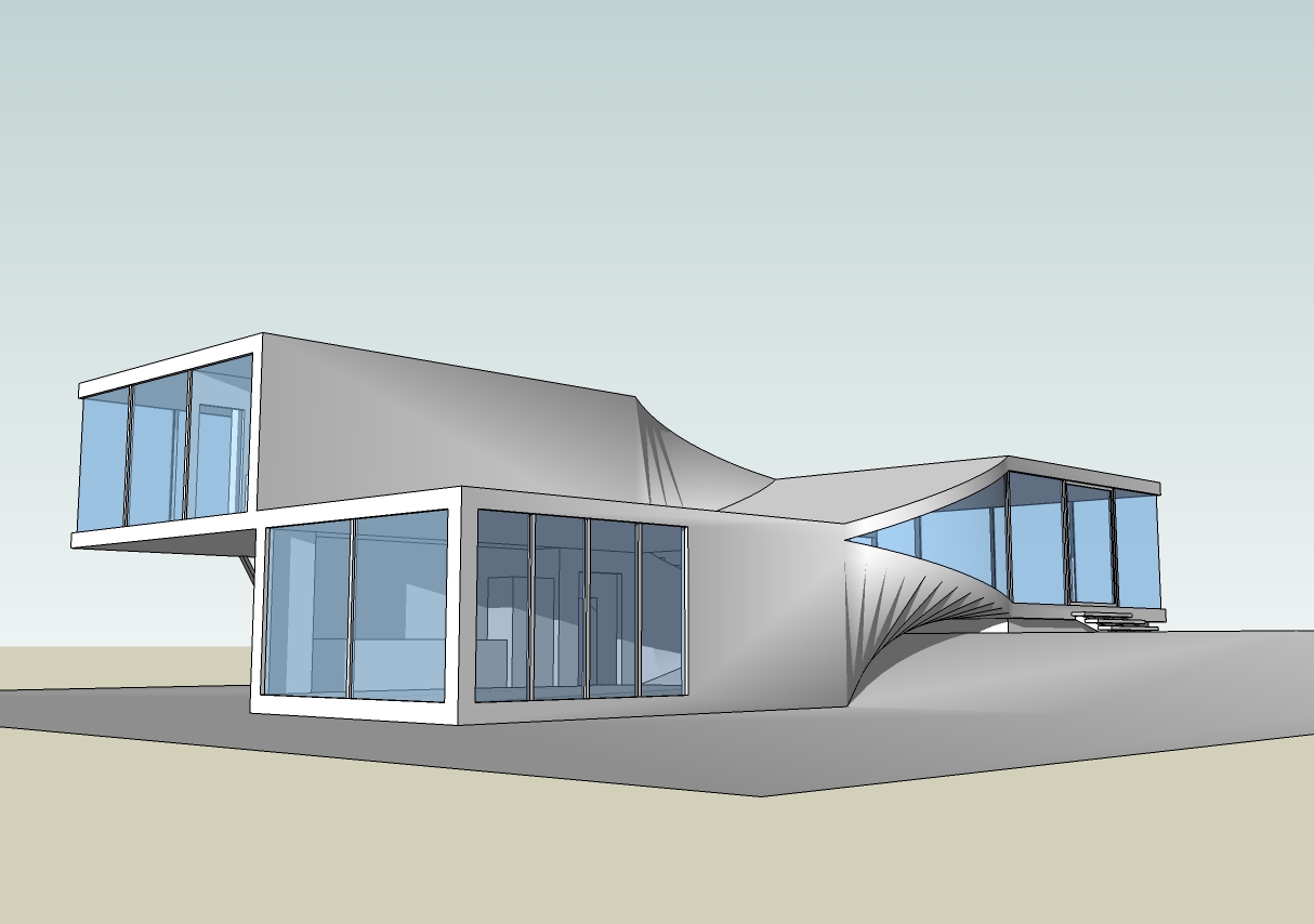 J·C·坎普贝尔作品 Villa house sketchup模型-1