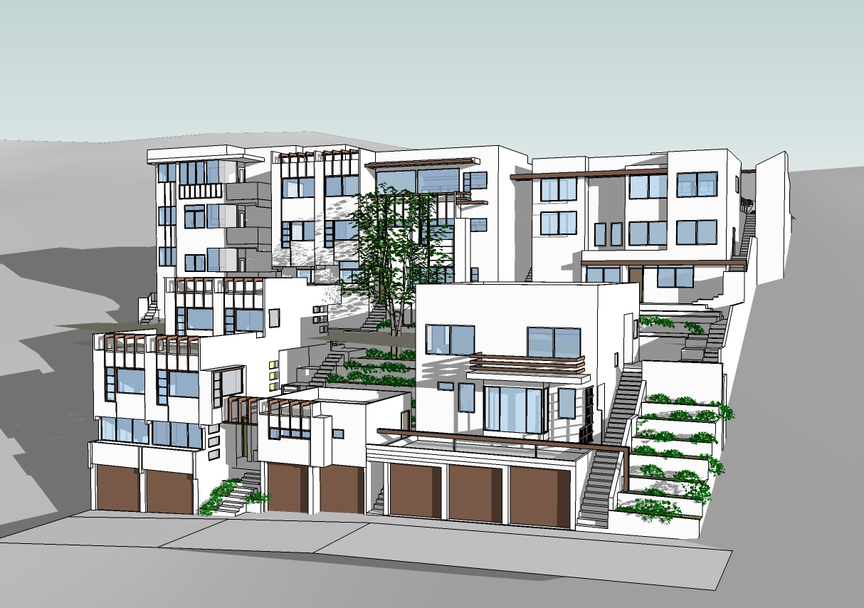 R·M·辛德勒作品 某集合住宅 sketchup模型-1