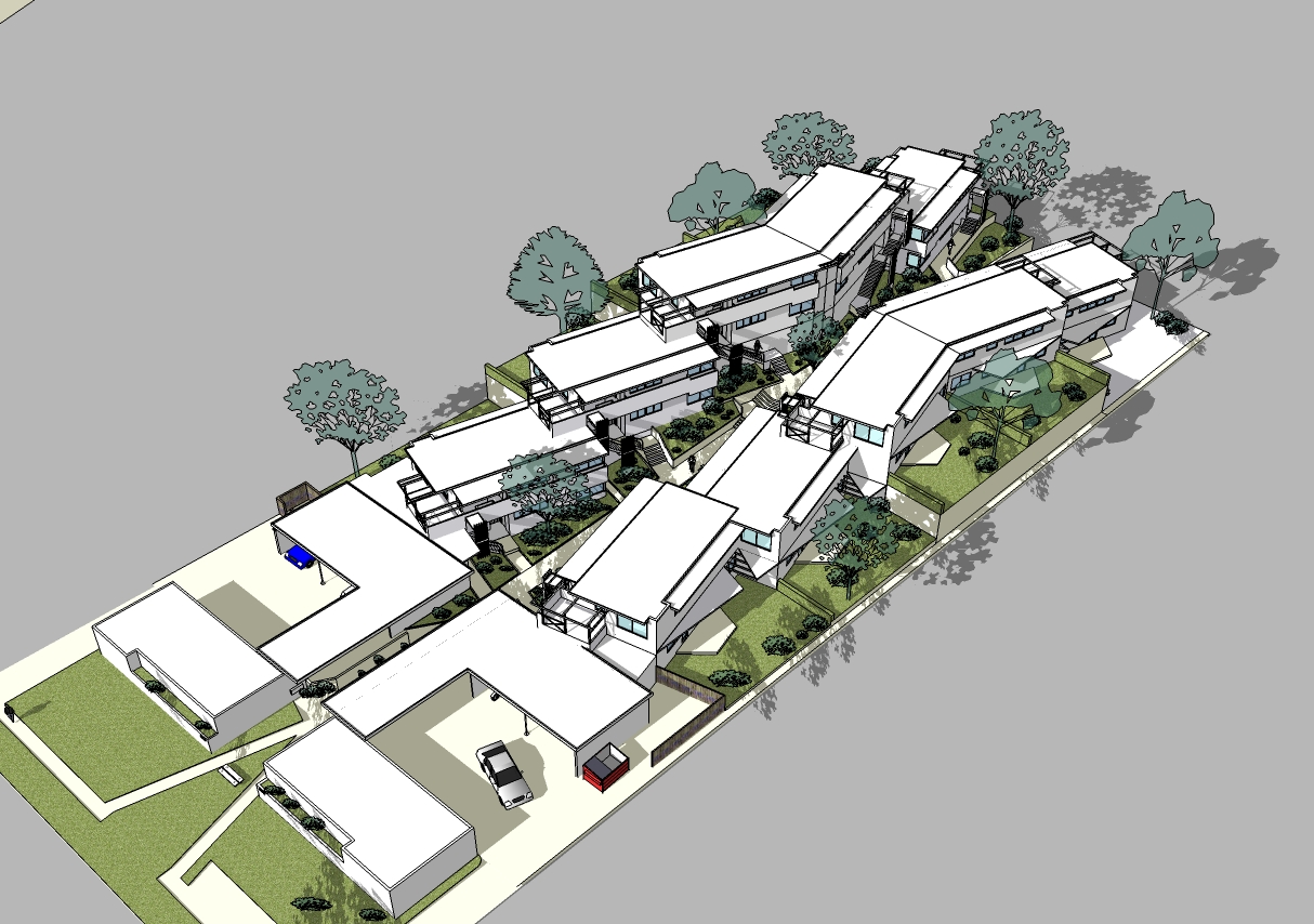 R·M·辛德勒作品 某住宅区 sketchup模型-1
