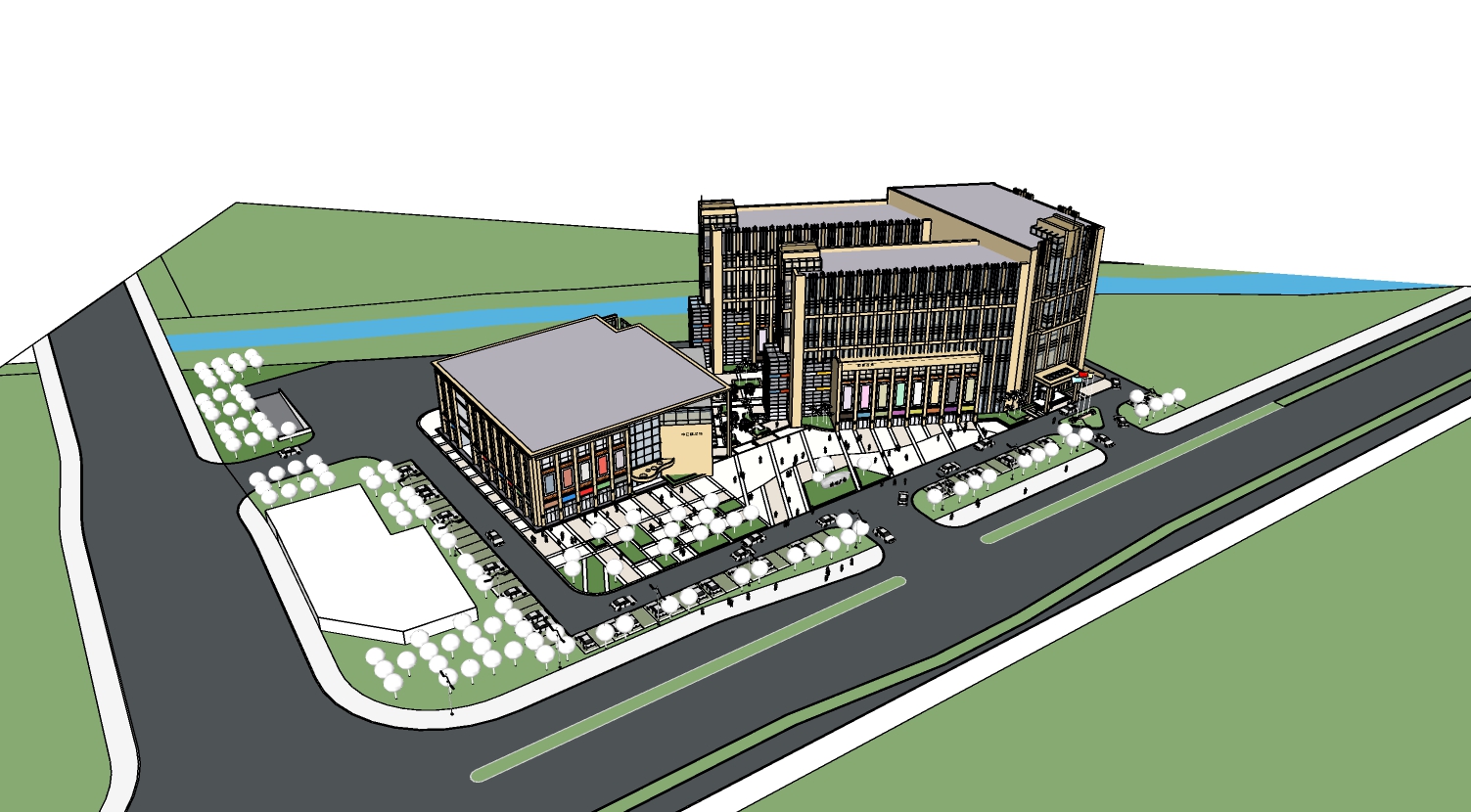 某菜市场&百货大楼 sketchup模型-1