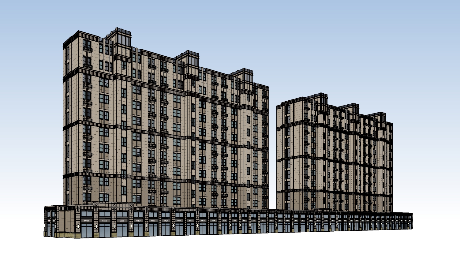 某新古典风格住宅 sketchup模型-1