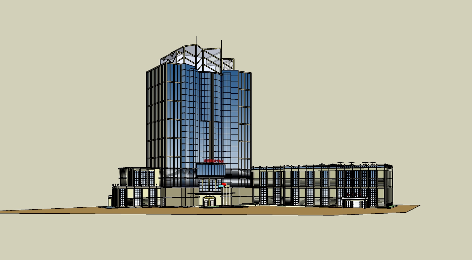 某酒店sketchup模型-1