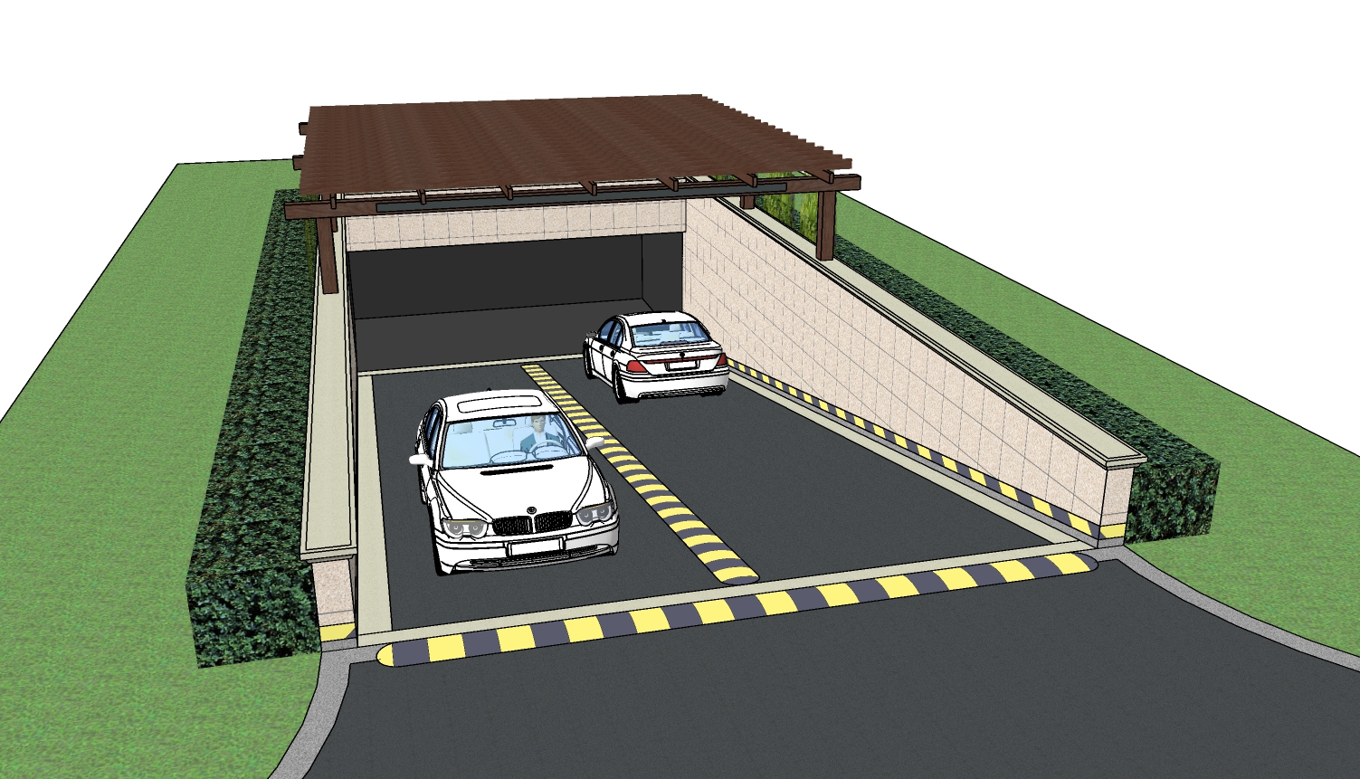地下车库出入口 sketchup模型-1