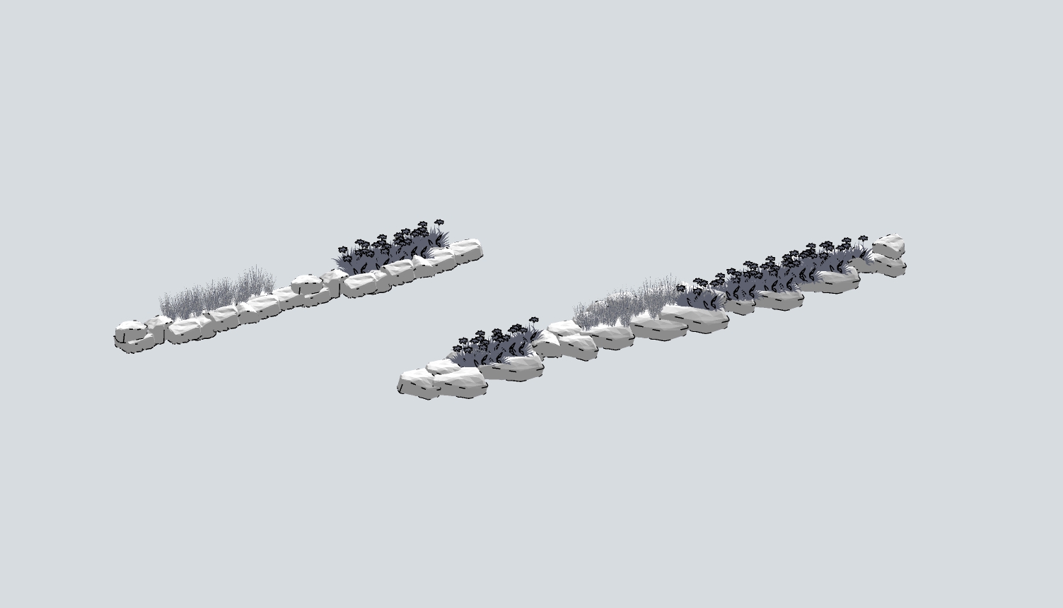景观石头 sketchup模型-1