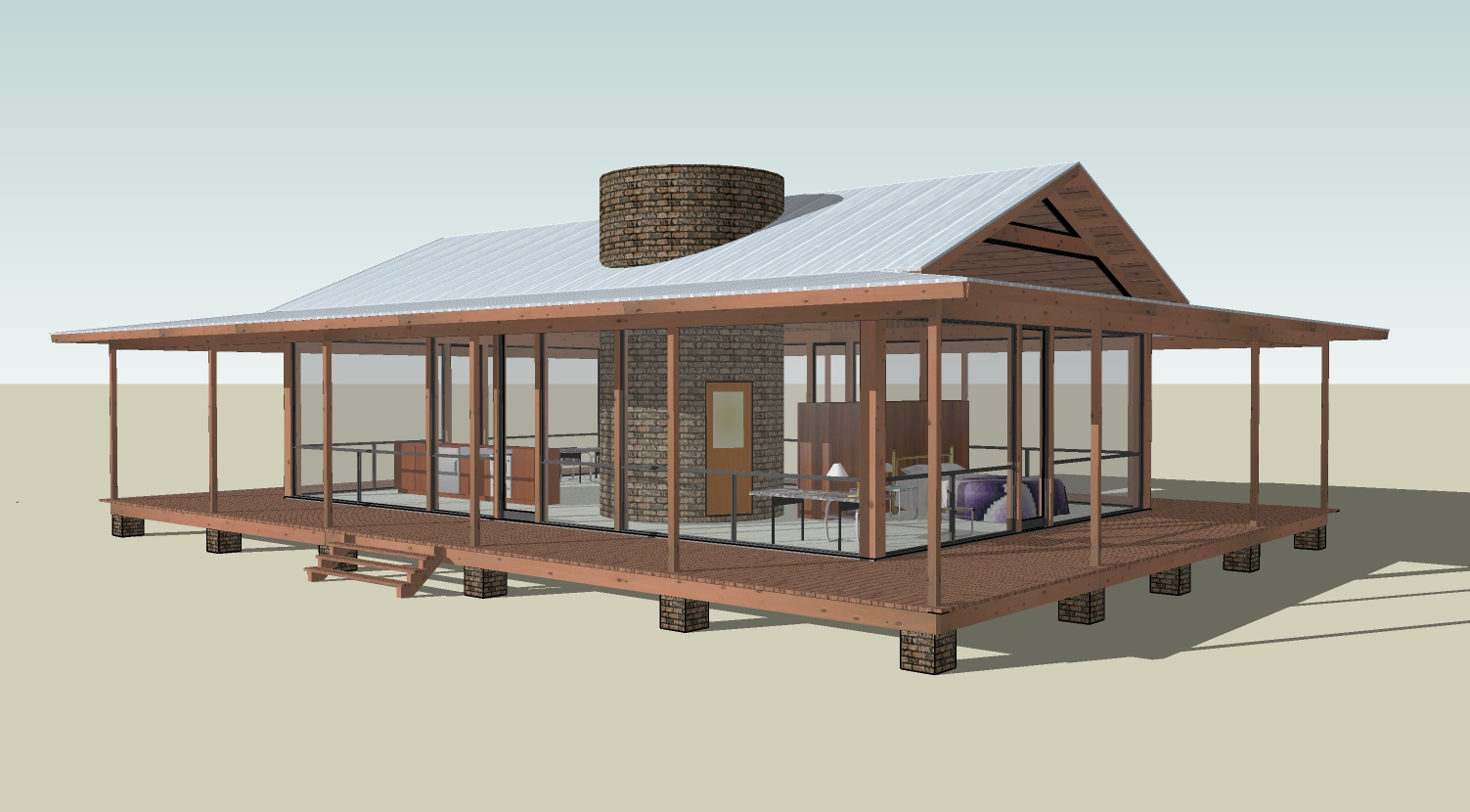 民俗风情别墅建筑 sketchup模型-1