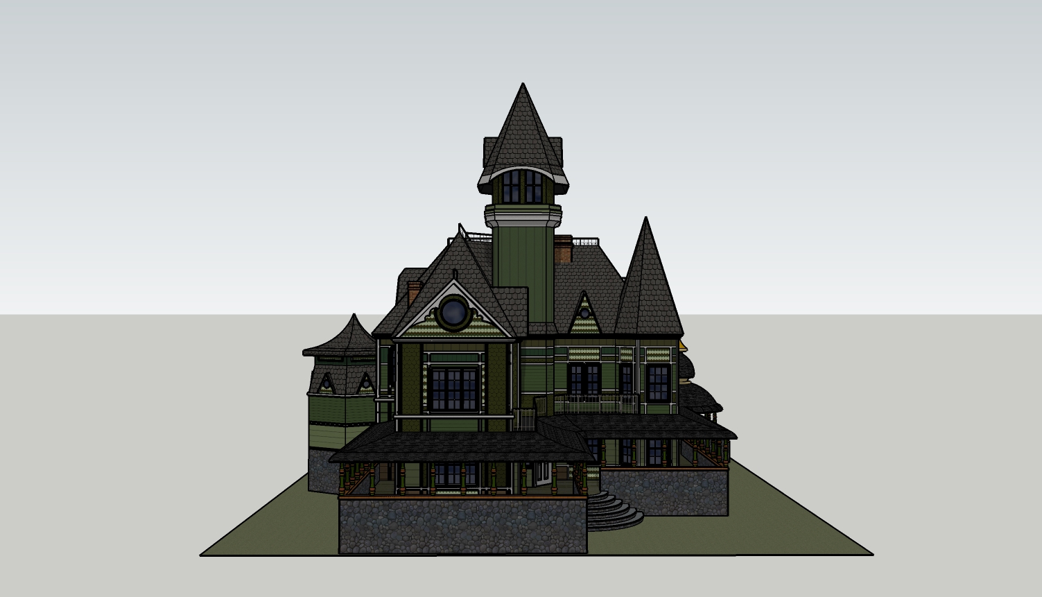 某城堡建筑 sketchup模型-1