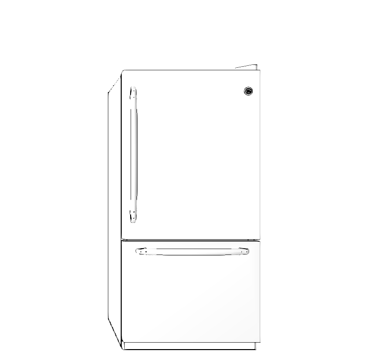 家用电器两段式冰箱模型-1