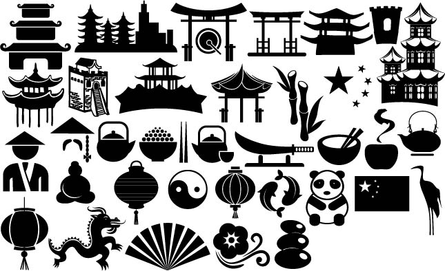 中国元素矢量图标-1