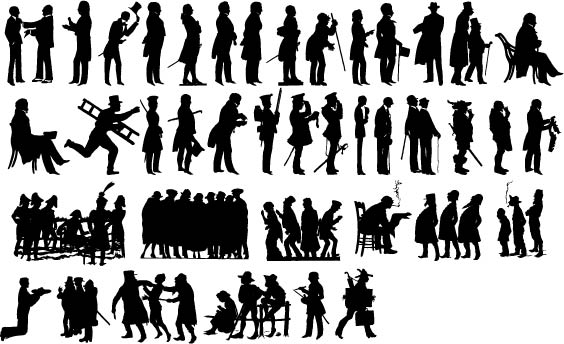 18世纪人物矢量图标素材-1