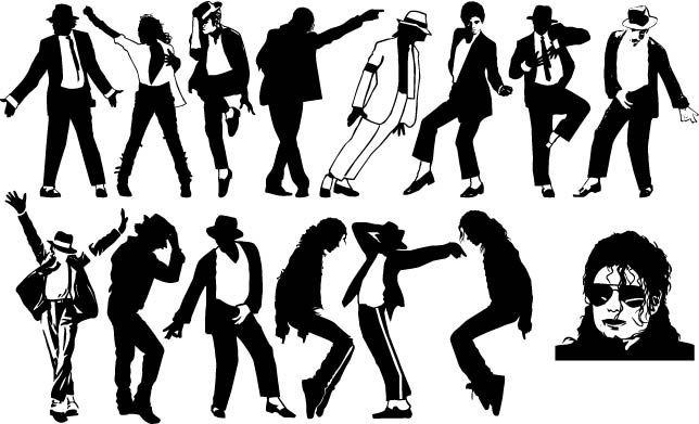 Micheal Jackson矢量人物素材-1