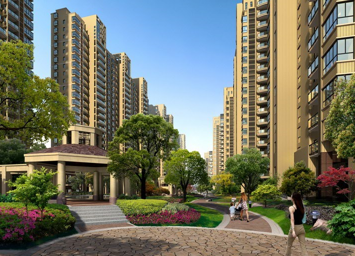 小区绿化建筑效果图-1