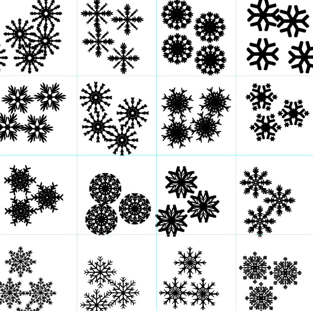 高清冬景雪花效果笔刷-1