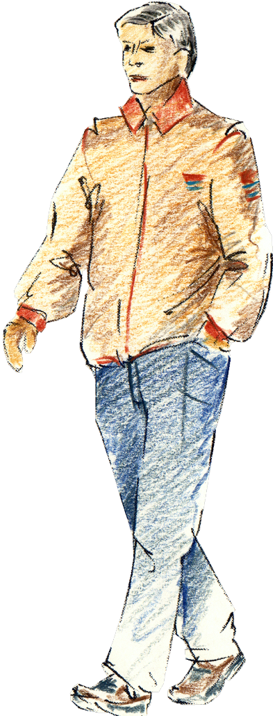 手绘风格人物 男人素材-1