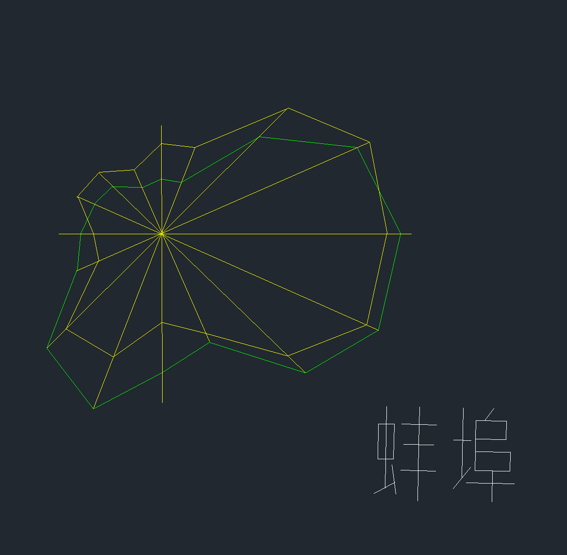 蚌埠市风玫瑰CAD图-1