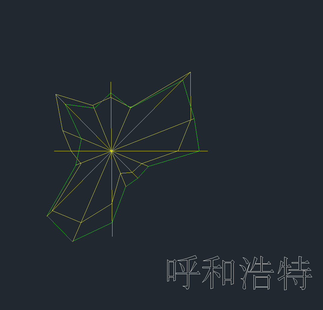 呼和浩特市风玫瑰CAD图-1