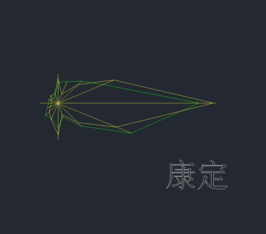 康定市风玫瑰CAD图-1