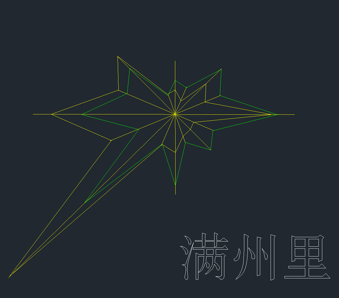 满洲里市风玫瑰CAD图-1