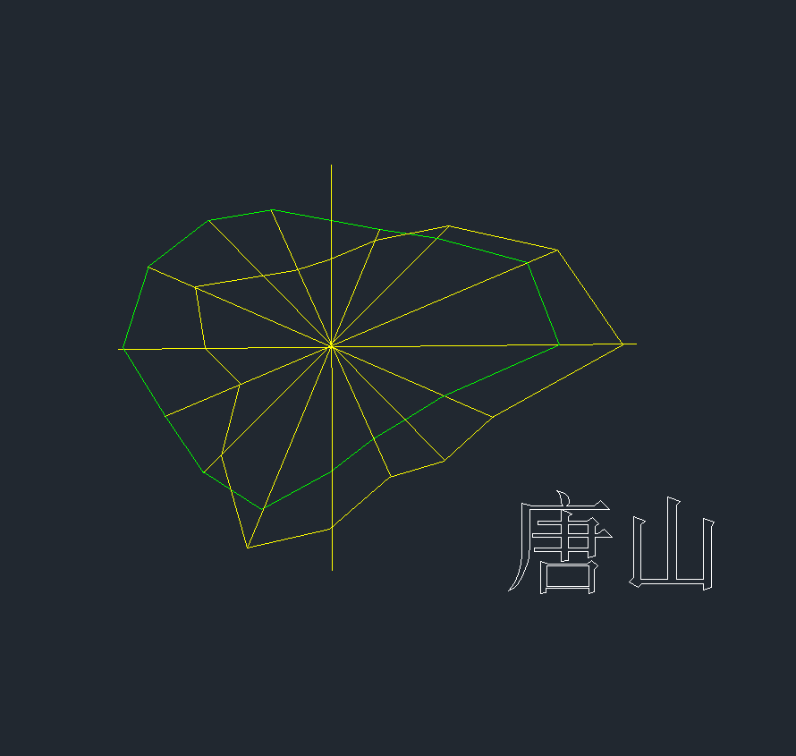 唐山市风玫瑰CAD图-1