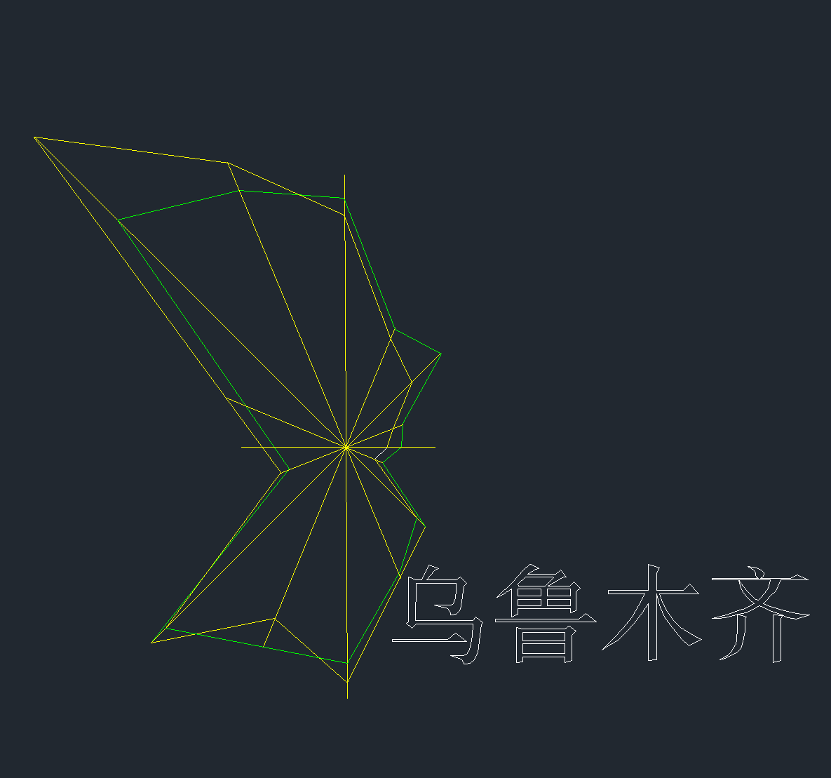 乌鲁木齐市风玫瑰CAD图-1