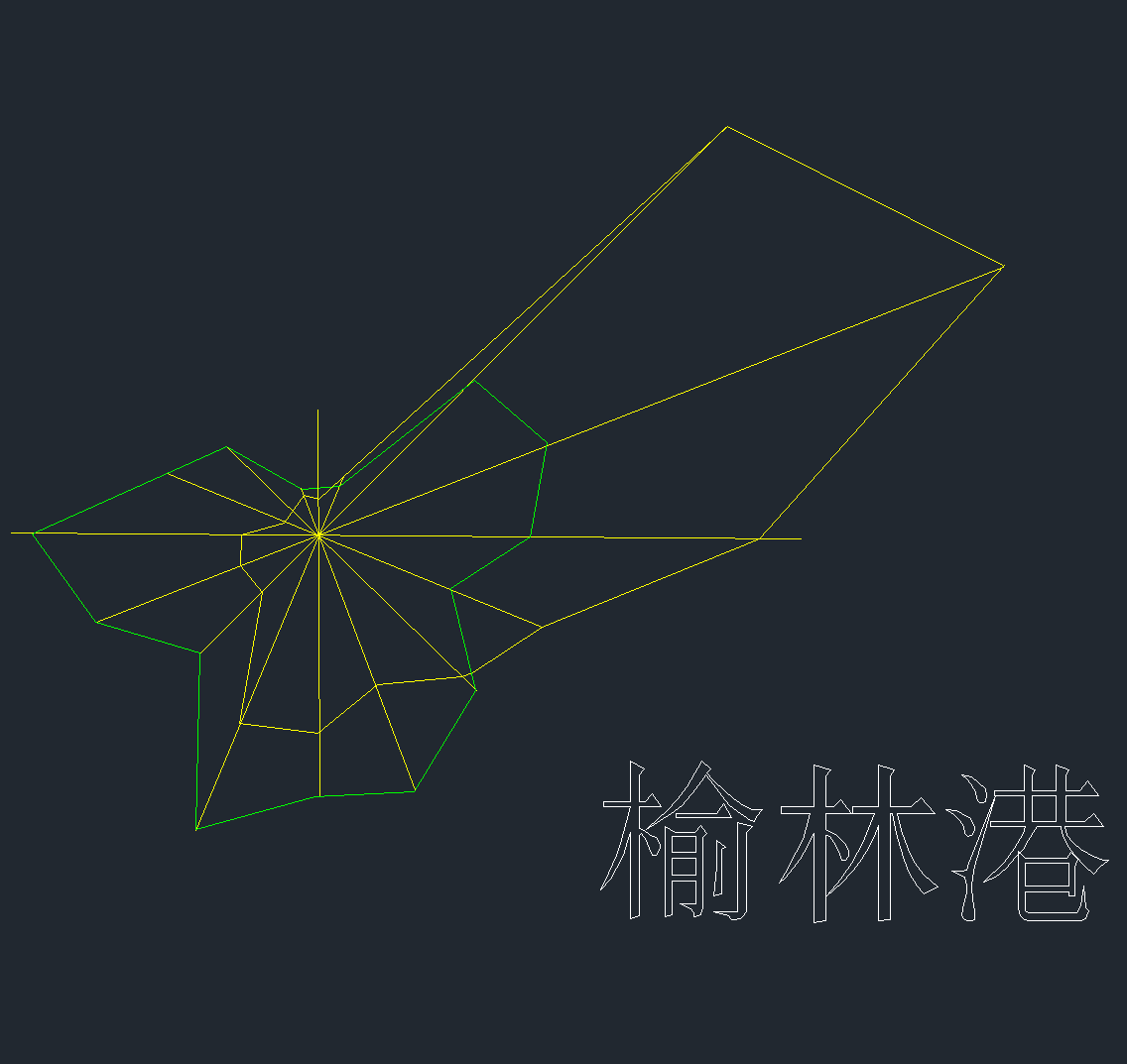 榆林港市风玫瑰CAD图-1