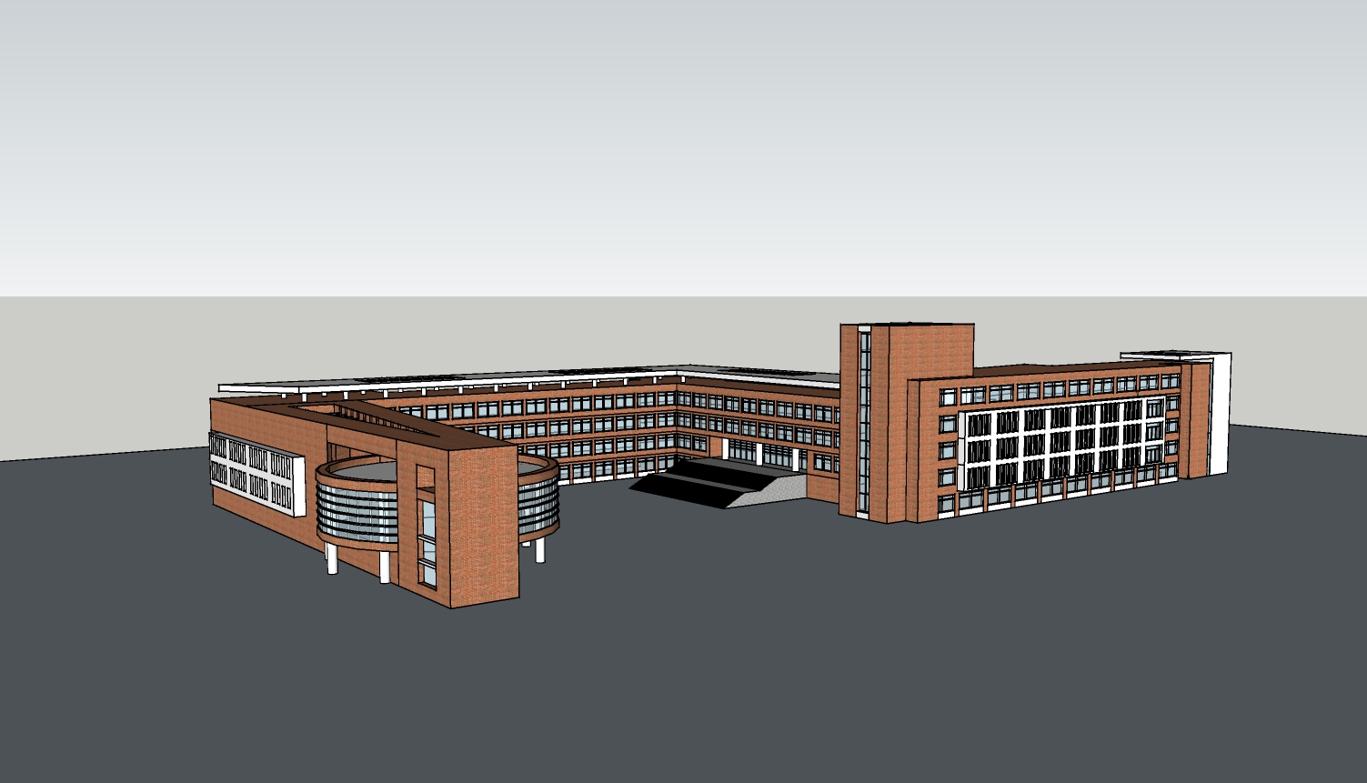 教学楼建筑设计 sketchup模型-1