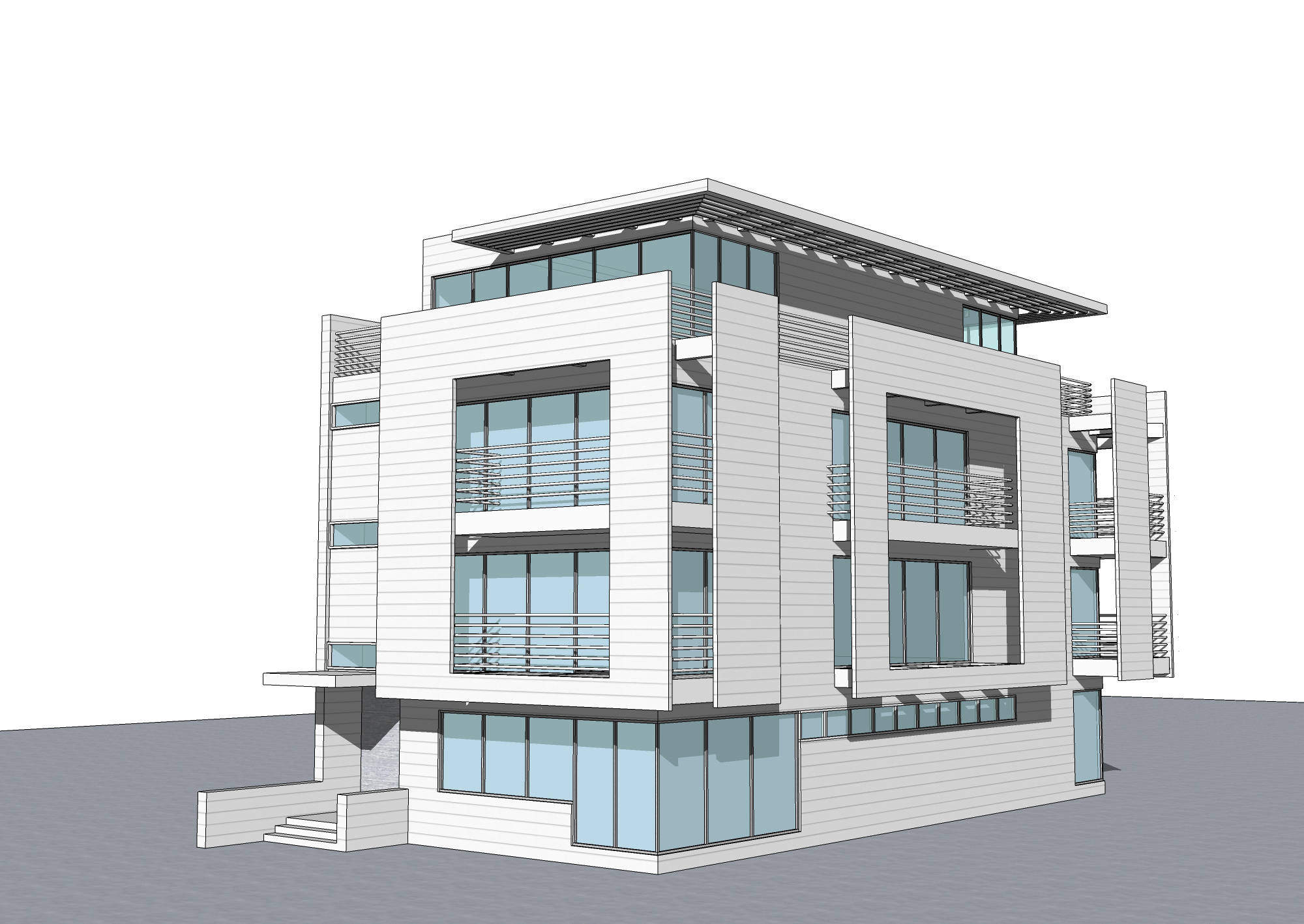 【大师作品】查理德迈耶  Rickmers House （配套CAD需另外购买）-1