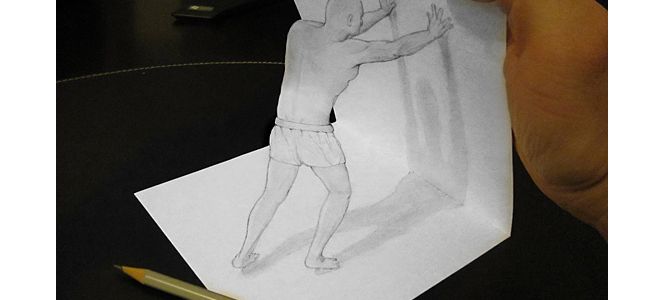 Alessandro Diddi 3D 视觉铅笔画,立体效果表现的淋漓尽致