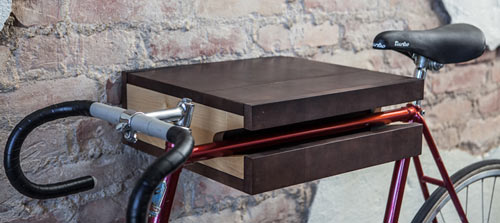 FIXA Bike Shelf Doubles as a Table with Storage in home furnishings  Category