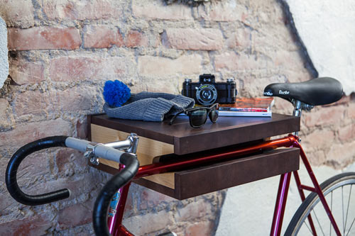 FIXA Bike Shelf Doubles as a Table with Storage in home furnishings  Category