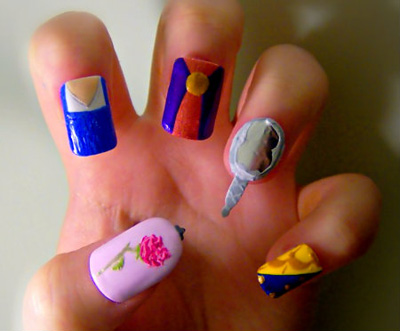 Beauty and the Beast Nail Designs