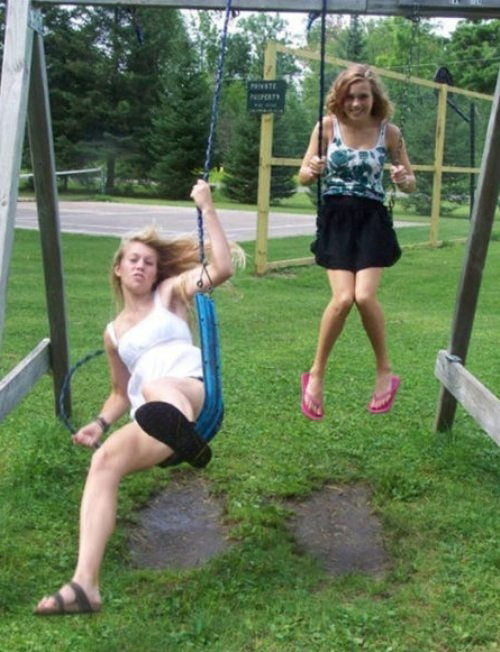 Swing set sabotage photo