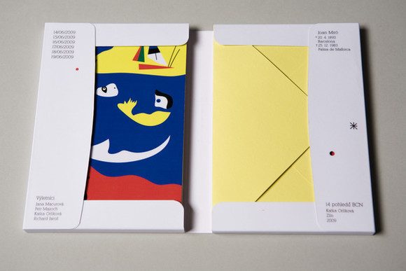 抽象画造型国外明信片设计