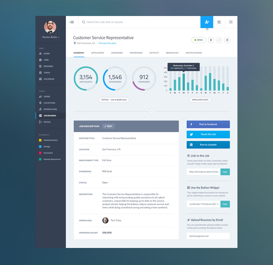 UI Design: Analytics